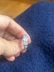 Three-Stone and Pavé Engagement Ring or Anniversary Band