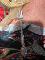 Three-Tined Ornate Dessert/Seafood Fork