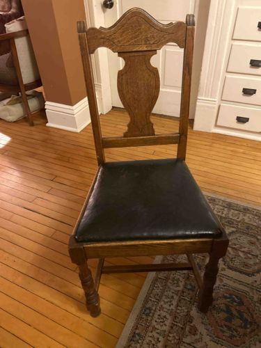 Antique Oak Jacobean Style Dining Chair