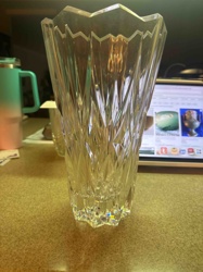 Cut Crystal Flower Vase