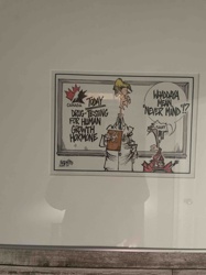 Political Cartoon: 'Today Drug-Testing for Human Growth Hormone'