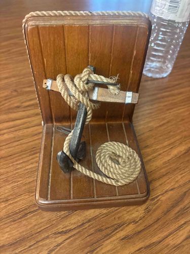 Nautical-Themed Wooden Bookend