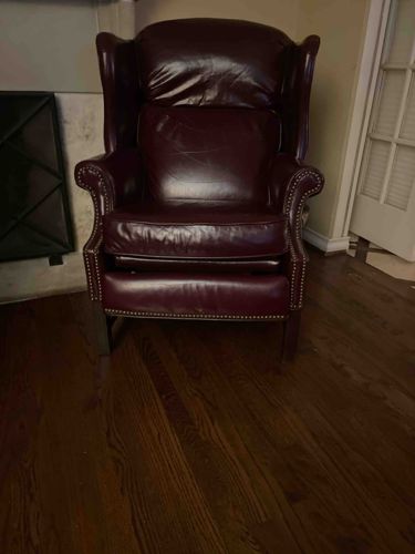 Leather Wingback Armchair