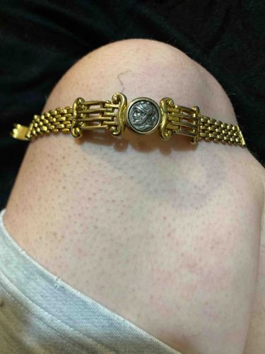 Ancient Coin Style Medallion Bracelet