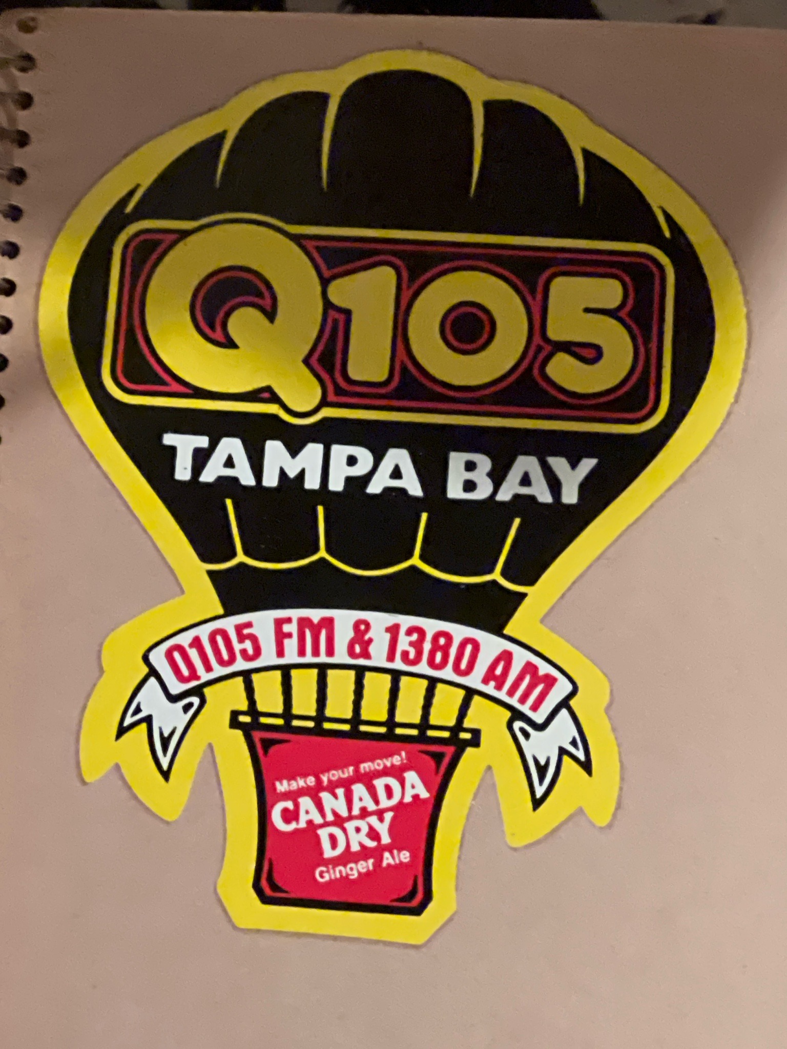 Submitted photo of Q105 Tampa Bay Radio Hot Air Balloon Sticker (unauthenticated)
