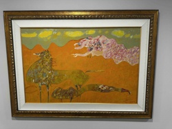 Abstract Figurative Painting (Horses and Figure)