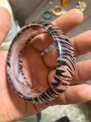 Tiger Stripe Resin Bangle Bracelet
