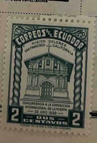 Ecuador 1939 'Mision Dolores' Golden Gate International Exposition Stamp