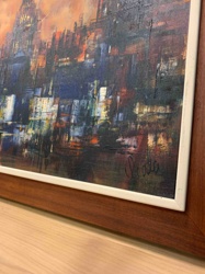 Abstract Cityscape Oil Painting by 'Scada' (or similar)