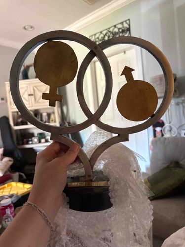 Interlocked Gender Symbols Display Piece