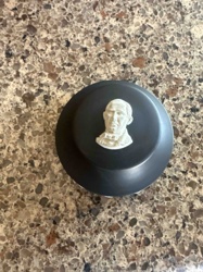 Wedgwood Jasperware Medallion/Pill Box with Male Bust