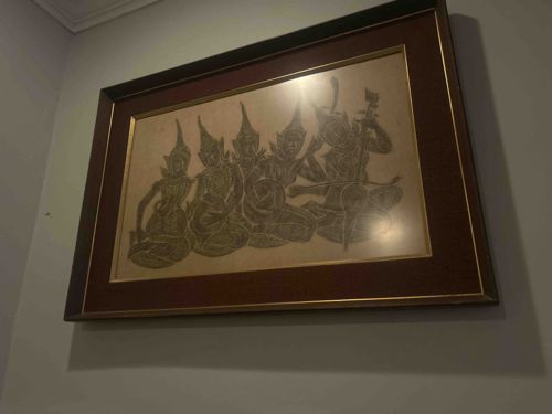 Framed Southeast Asian Musical Ensemble Artwork