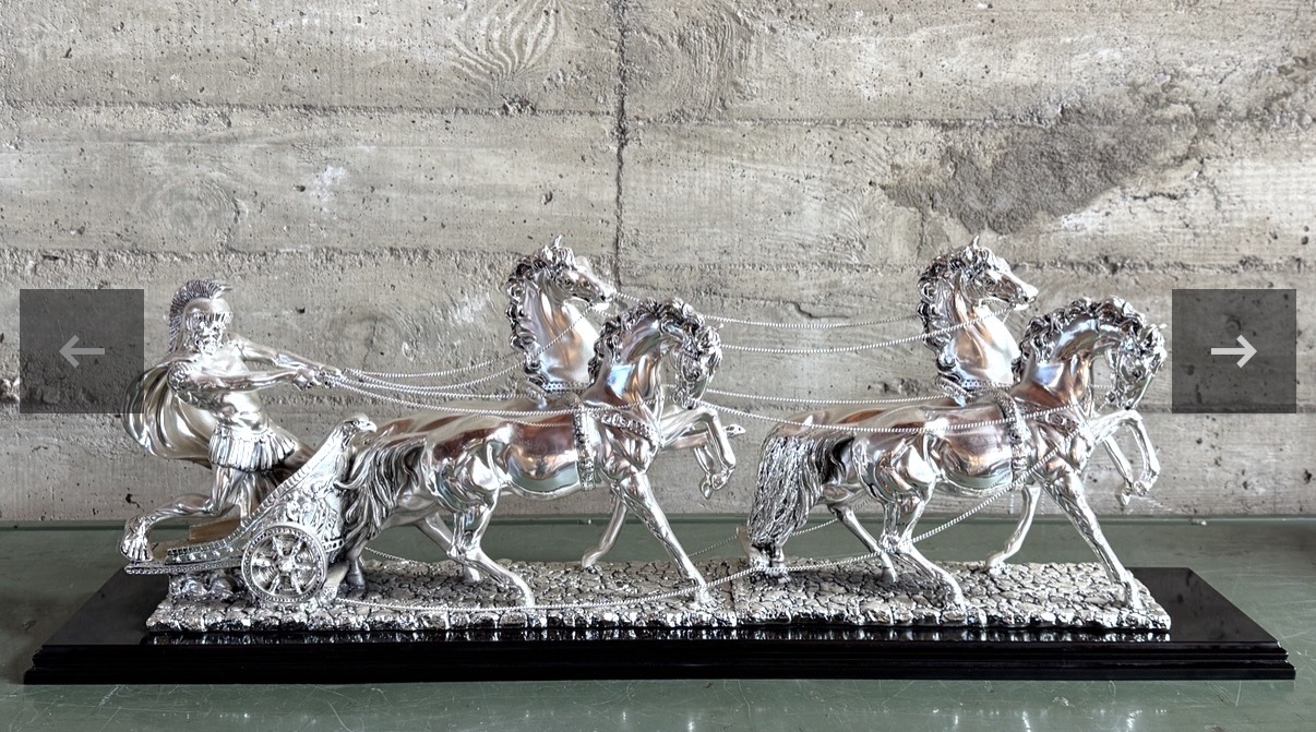 Submitted photo of Silver-Coated Roman Chadriga Sculpture