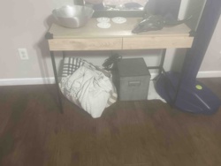 Two-Drawer Console Table with Metal Frame
