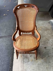 Victorian Style Cane Rocking Chair