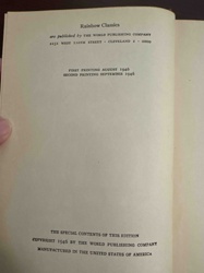 Book: The Adventures of Tom Sawyer (Rainbow Classics, 1946 Printing)
