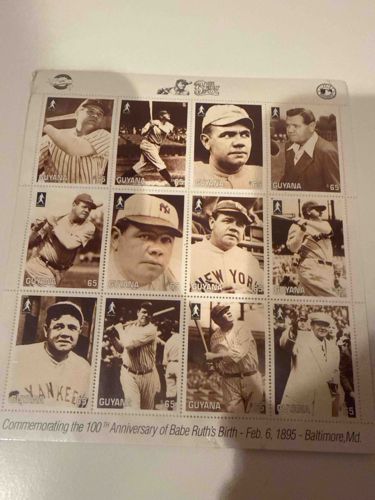 Guyana 1995 Babe Ruth Centennial Full Souvenir Sheet