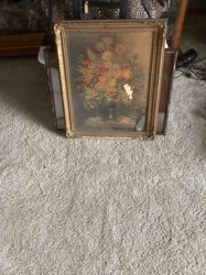 Vintage Framed Floral Still Life Print