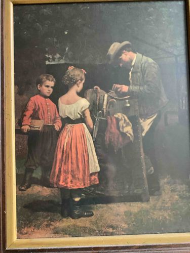 Print of Cobbler with Children
