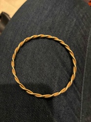Twisted Gold Bangle Bracelet