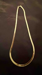 Monet Gold Tone Herringbone/Snake Chain Necklace