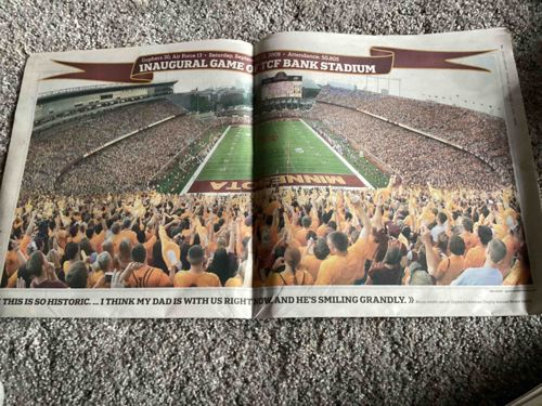 Newspaper/Magazine Spread: Inaugural Game at TCF Bank Stadium