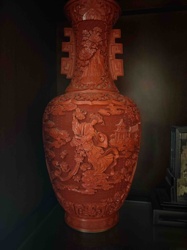 Carved Cinnabar Lacquer Vase