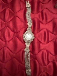 Vintage-Style Marcasite and Chain Link Ladies' Wristwatch