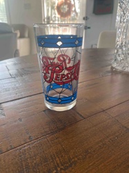 Vintage Pepsi 'Stained Glass' Tumbler Glass