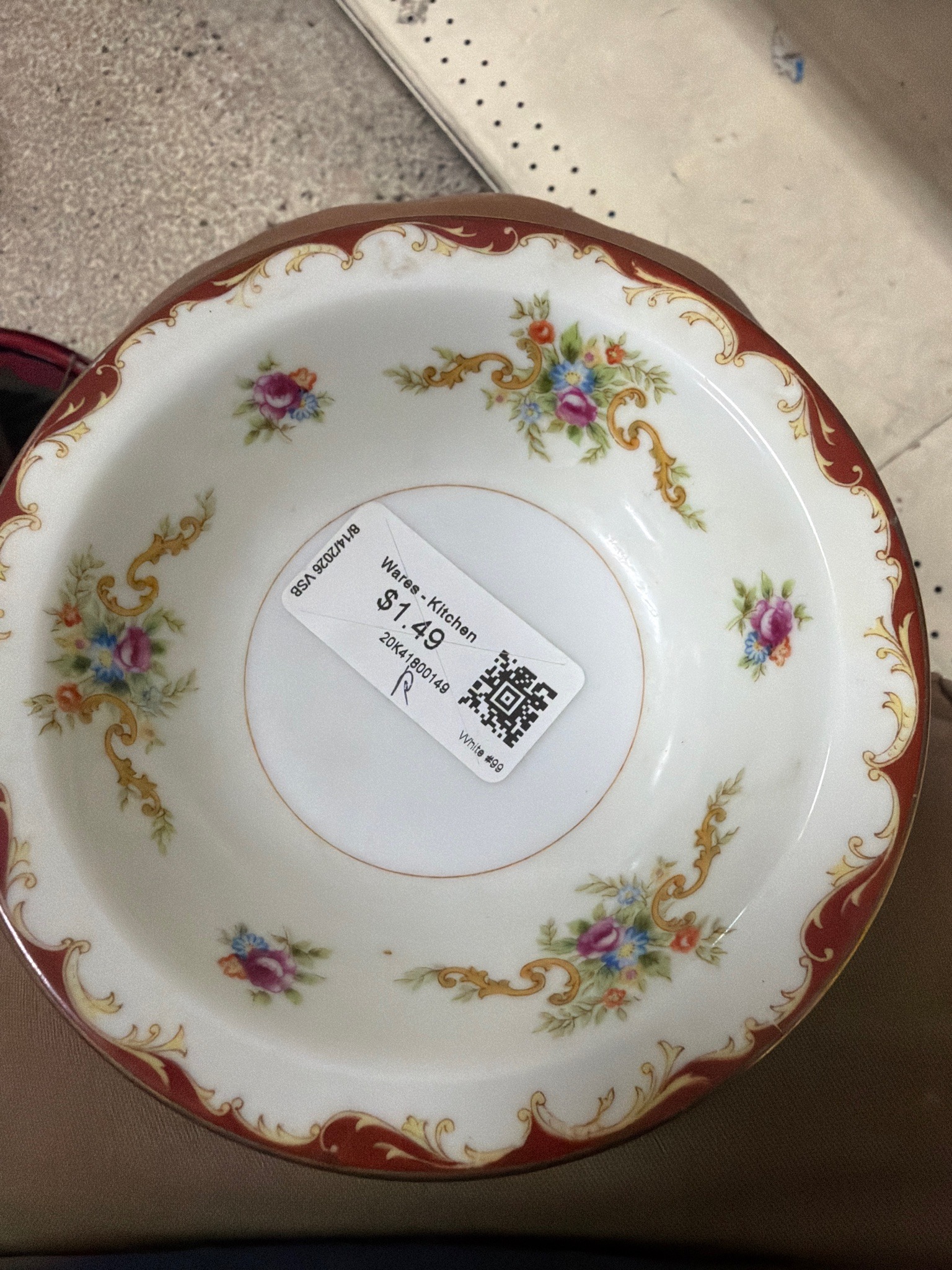 Submitted photo of Hand-painted porcelain bowl