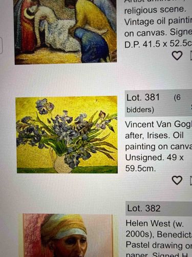 Painting after Van Gogh's 'Irises'