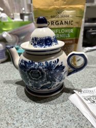 Delftware Style Miniature Teapot