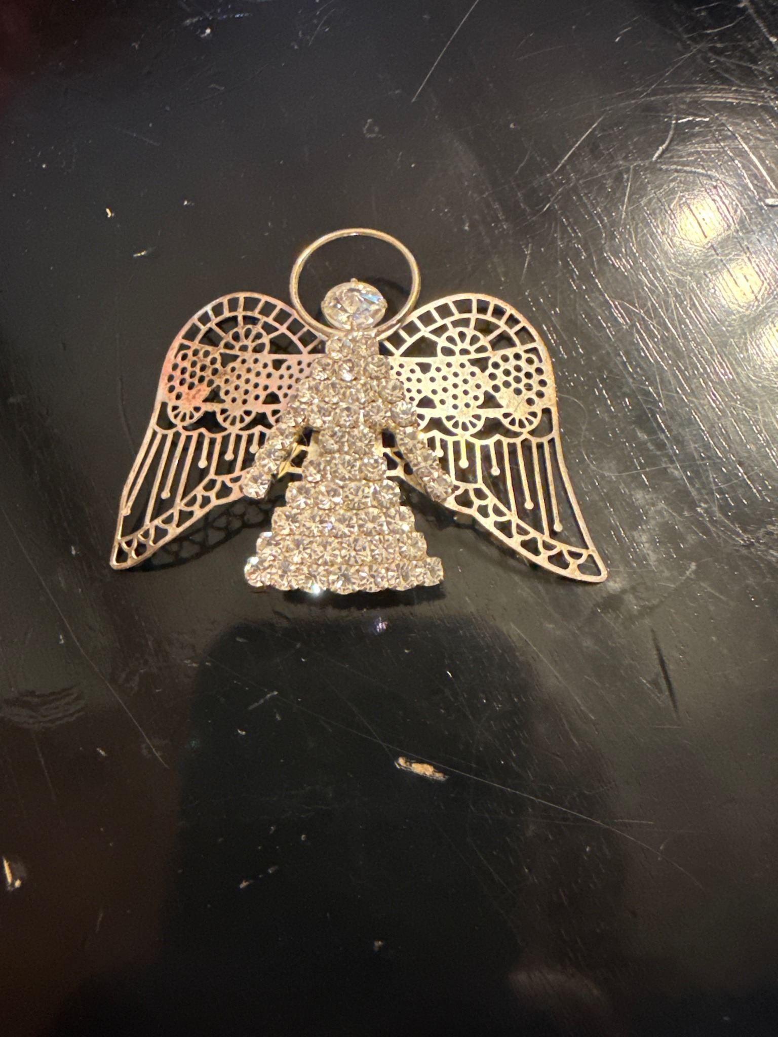Submitted photo of Rhinestone angel brooch (unauthenticated)