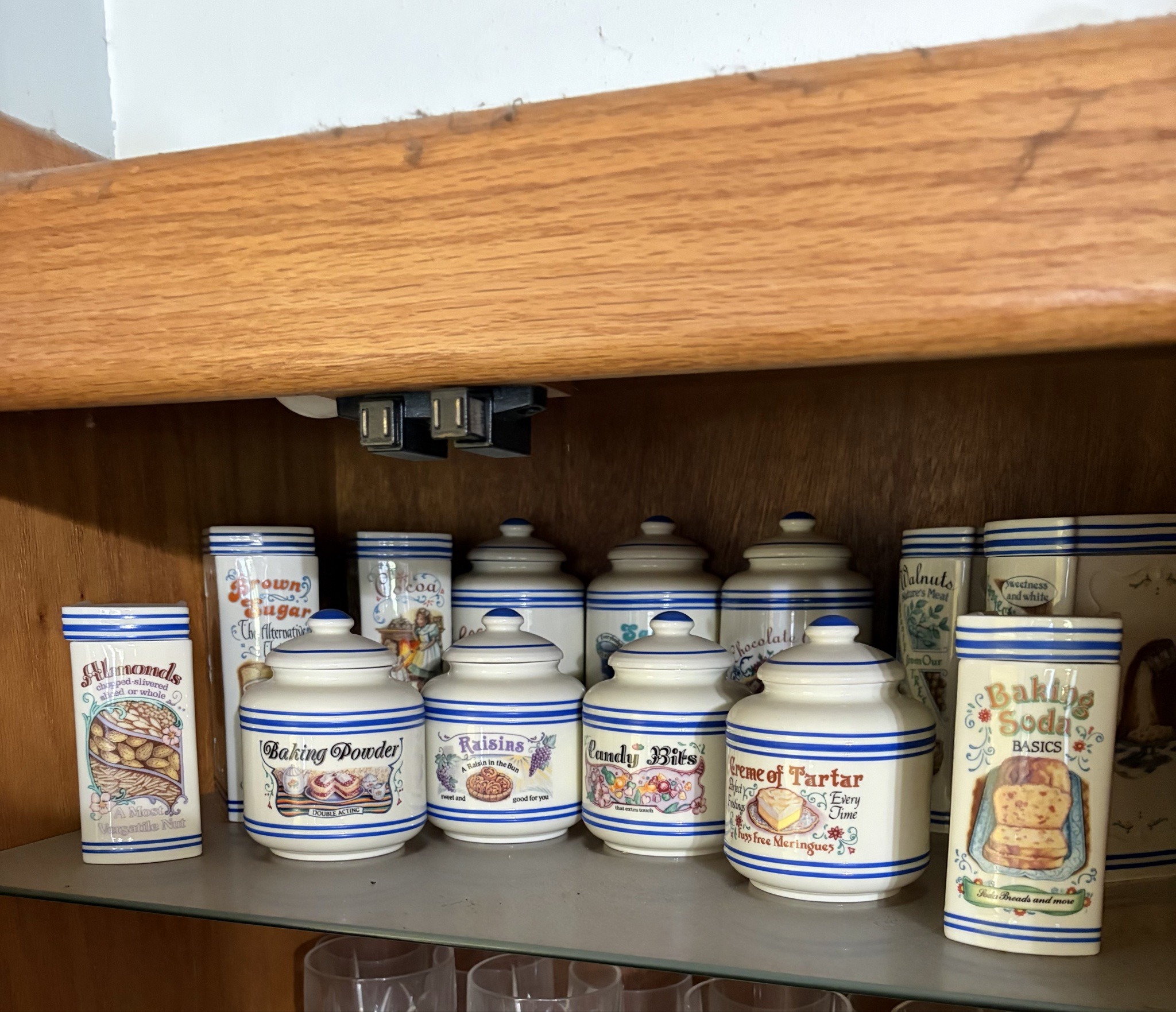Submitted photo of Porcelain spice jars, attributed to Lenox