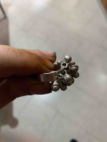 Silver Tone Jingle Bell Ring