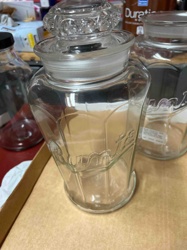 Clear Glass Candy Jar with Domed Lid