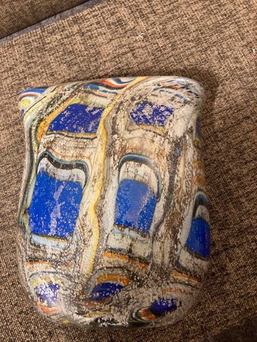 Czech Reverse Painted Art Glass Vase