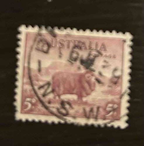Australian 5 Pence Ram Stamp