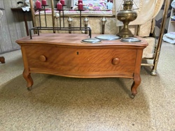Tiger Maple Washstand/Commode with Inset Rings