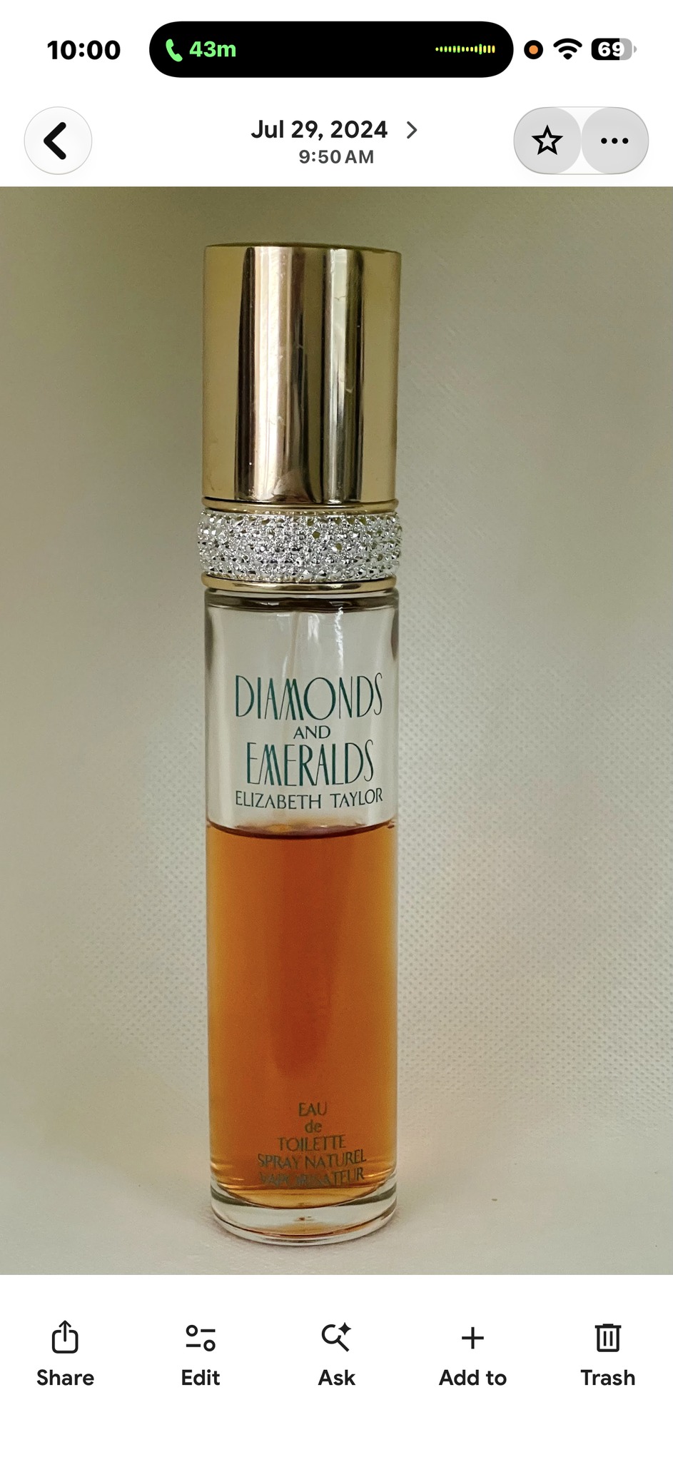Submitted photo of Diamonds and Emeralds Elizabeth Taylor Eau de Toilette (not authenticated)