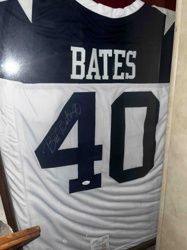 Bill Bates Autographed Dallas Cowboys #40 Football Jersey