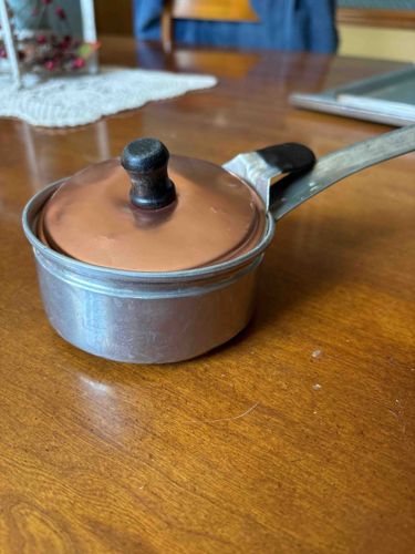 Miniature Copper and Aluminum Saucepan with Lid
