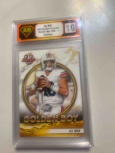 Bo Nix 2022 Bowman University Golden Boy HIS-1 Football Card (Graded 10)