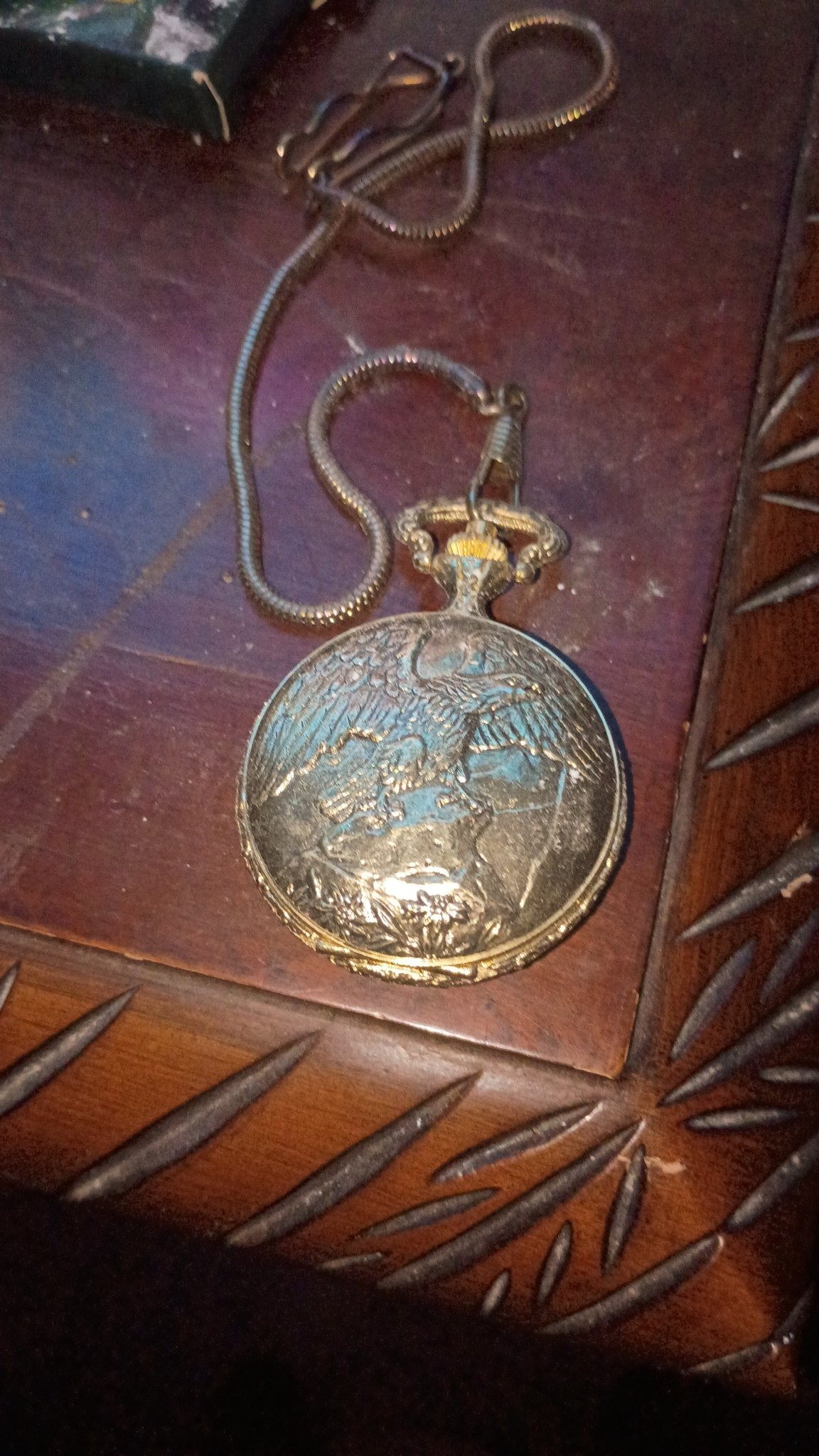 Submitted photo of Pocket watch with eagle motif