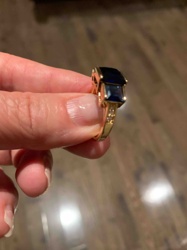 Two-Stone Moissanite Gold-Toned Ring