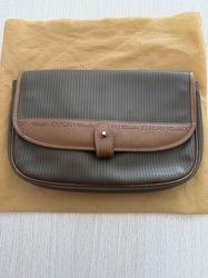 Charles Jourdan Monogram Tab-Closure Clutch Bag