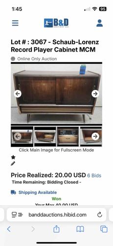 Schaub-Lorenz Record Player Cabinet