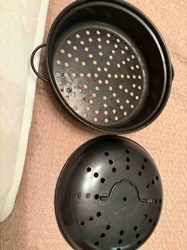 Vintage Black Enameled Canning / Steaming Rack