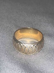 Patterned Gold Band Ring