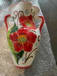 Hand-Painted Ceramic Vase from Anoru S.L., Spain